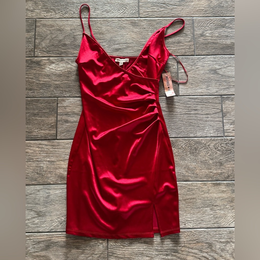 Inspired Hearts Red Mini Dress